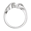 14k White Gold Freeform Peg Remount Ring, Size 6