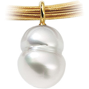 18k Yellow Gold South Sea Cultured Pearl Pendant