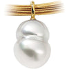 Elegant and Stylish 12.00-13.50 MM Ornamental South Sea Cultured Pearl Pendant in 18K Yellow Gold, 100% Satisfaction Guaranteed.