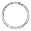 10k White Gold 7mm Comfort Fit Design Band Size 9.75