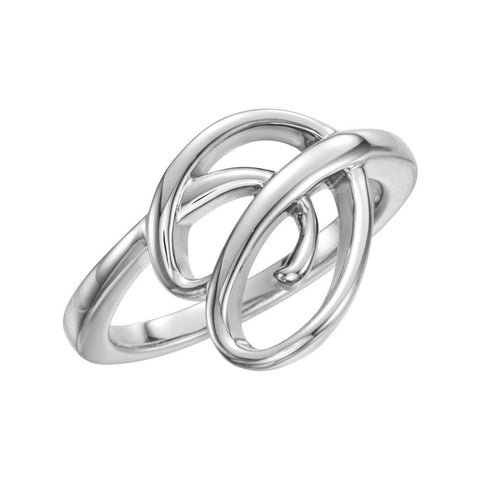 Platinum Freeform Ring, Size 7
