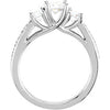 14k White Gold 7/8 CTW Diamond Engagement Ring , Size 7