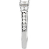14k White Gold 7/8 CTW Diamond Engagement Ring , Size 7