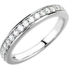 1/3 CTTW Band for Matching 4.5 mm Semi-Set Engagement Ring in 14K White Gold (Size 6)