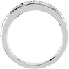 14k White Gold 1/3 CTW Diamond Band for 4.5mm Engagement Ring , Size 7