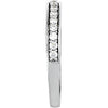 14k White Gold 1/3 CTW Diamond Band for 4.5mm Engagement Ring , Size 7