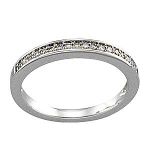 14k White Gold 1/6 CTW Diamond Band for 3.8mm Engagement Ring , Size 7