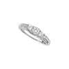 14k White Gold 3/4 CTW Diamond 3 Stone Accented Engagement Ring , Size 7