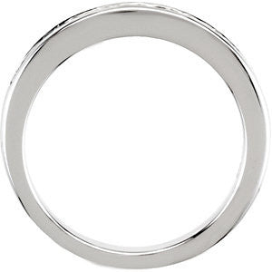 14k White Gold 1/5 CTW Diamond Band for 4.8mm Engagement Ring, Size 7