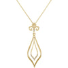 14k Yellow Gold 0.05 ctw. Diamond Decorative Dangle 18-inch Necklace