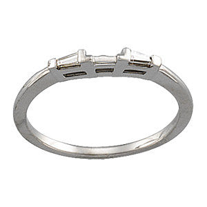 14k White Gold Engagement Ring or Matching Band, Size 7