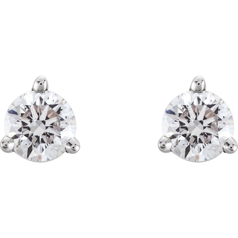 14k White Gold 1/3 CTW Diamond Earrings