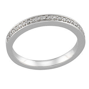 14k White Gold 1/6 CTW Diamond Band, Size 7