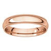 14k Rose Gold 4mm Milgrain Comfort Fit Band, Size 9