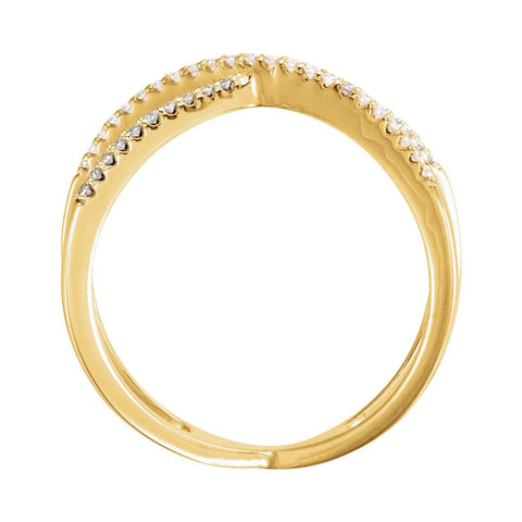 14k Yellow Gold 1/6 CTW Diamond Ring, Size 7