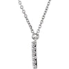 14k White Gold Letter "H" 1/6 CTW Diamond 16" Necklace