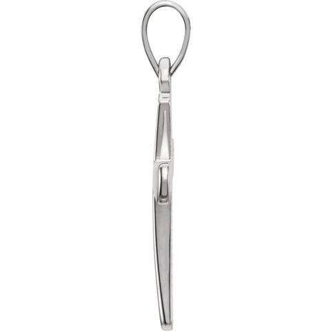 Sterling Silver 23.2x11.4mm Cross Pendant