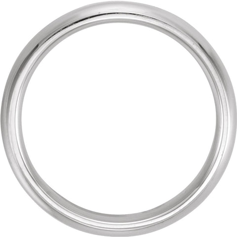 14k White Gold 6mm Comfort Fit Milgrain Band Size 10