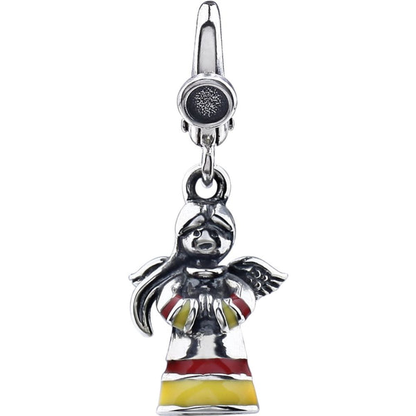 Sterling Silver Angel Charm with Enamel