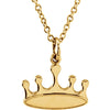 14K Yellow Gold Crown 18-Inch Necklace