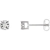 14K White Gold 1/10 CTW Diamond Illusion Stud Earrings