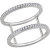14k White Gold 1/5 ctw. Diamond Ring, Size 7