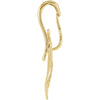 14k Yellow Gold Heart Pendant with Hammered Finish