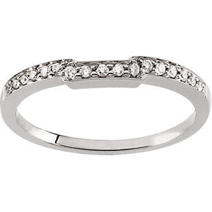 14k White Gold 1/6 CTW Diamond Band, Size 7
