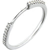 1/8 CTTW Band for Matching 4.5 mm Semi-Set Engagement Ring in 14K White Gold (Size 6)