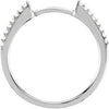 14k White Gold 1/8 CTW Diamond Matching Band , Size 7