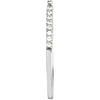 14k White Gold 1/8 CTW Diamond Matching Band , Size 7