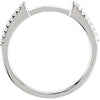 14k White Gold 1/8 CTW Diamond Matching Band , Size 7