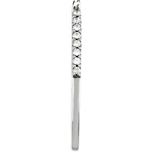 14k White Gold 1/8 CTW Diamond Matching Band , Size 7