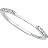 14k White Gold 1/8 CTW Diamond Matching Band , Size 7