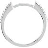 14k White Gold 1/8 CTW Diamond Matching Band , Size 7
