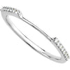 14k White Gold 1/8 CTW Diamond Matching Band , Size 7