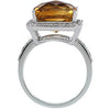 14k White Gold Halo-Style Ring, Size 7