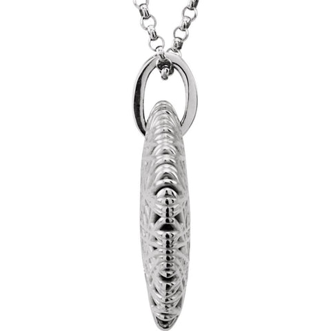 14k White Gold .08 CTW Diamond 18" Necklace