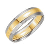 6 mm Two-Tone Comfort-Fit Wedding Band Ring (Size 9 )
