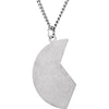 26.00x14.00 mm Right Miz Pah Coin Pendant in 14K White Gold