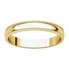 10k Yellow Gold 3mm Light Milgrain Band, Size 11