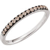 14K White Gold 1/5 CTW Brown Diamond Band (Size 6)