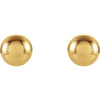 14k Yellow Gold 6mm Round Ball Earrings