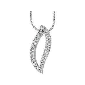 14k White Gold Diamond Necklace