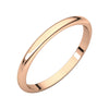 Half Round Wedding Band Ring in 14k Rose Gold ( Size 7 )