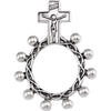 Sterling Silver Rosary Ring, Size 7