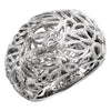 Sterling Silver Textured Bark Dome Ring, Size 7