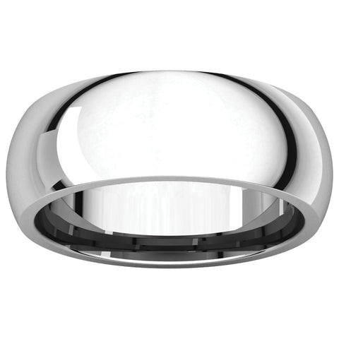 Sterling Silver 7mm Comfort Fit Band, Size 10