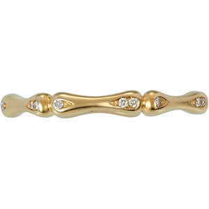 14k Yellow Gold .06 CTW Diamond Ring, Size 7