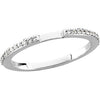 1/8 CTTW Matching Wedding Band Ring for Engagement Ring with 6X6 mm Center Stone in 14k White Gold (Size 6 )